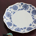 九谷美陶園 七寸皿（水玉兎文様）｜九谷焼のうつわ｜和食器通販 じろや