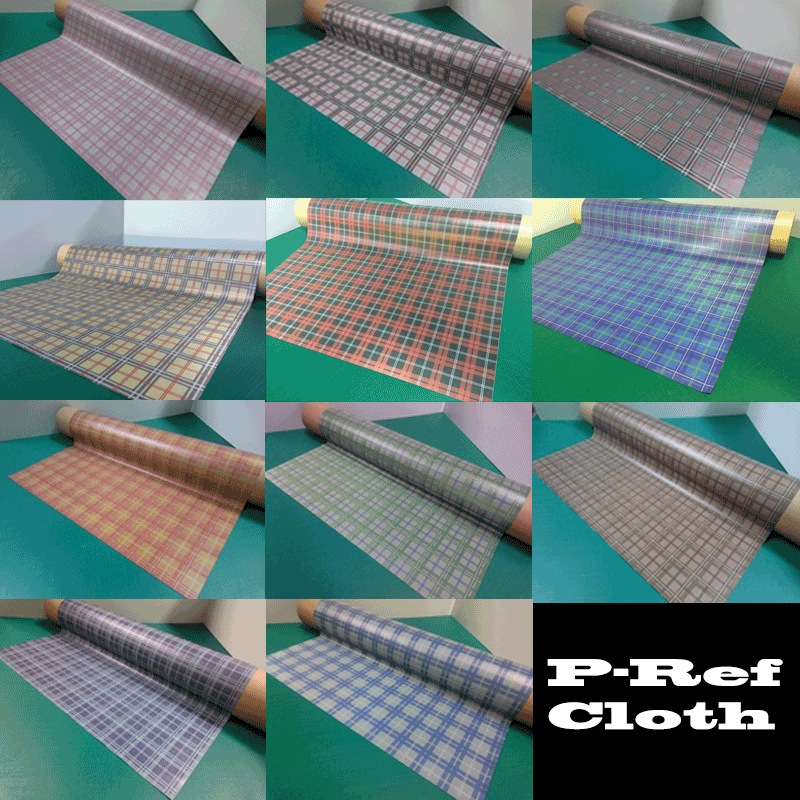 デザイン柄入り縫製加工用反射布 P-REF Cloth タータンチェック柄 全12色