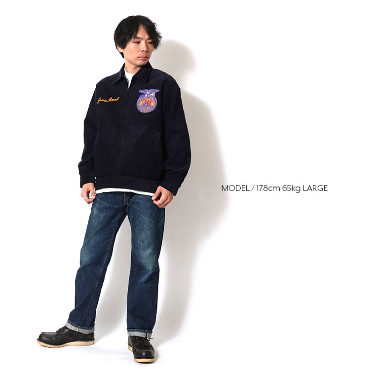 HOUSTON / ヒューストン 51448 CORDUROY EMBROIDERY JACKET (FFA