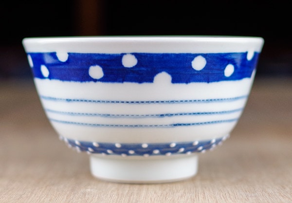 砥部焼 皐月窯 ごはん茶碗（3種ボーダー）【和食器通販e-tobeyaki.com】