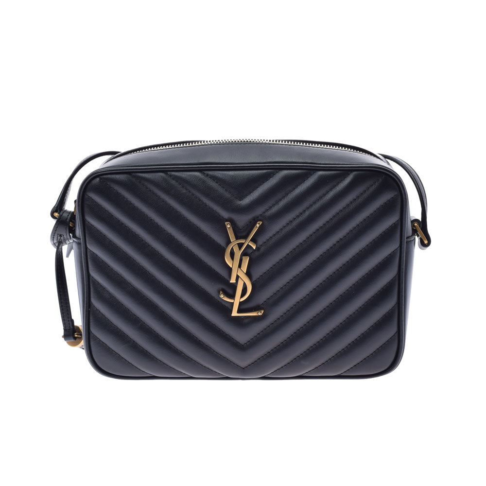 サンローランカメラバッグ 黒 ゴールド金具 レディース ショルダー