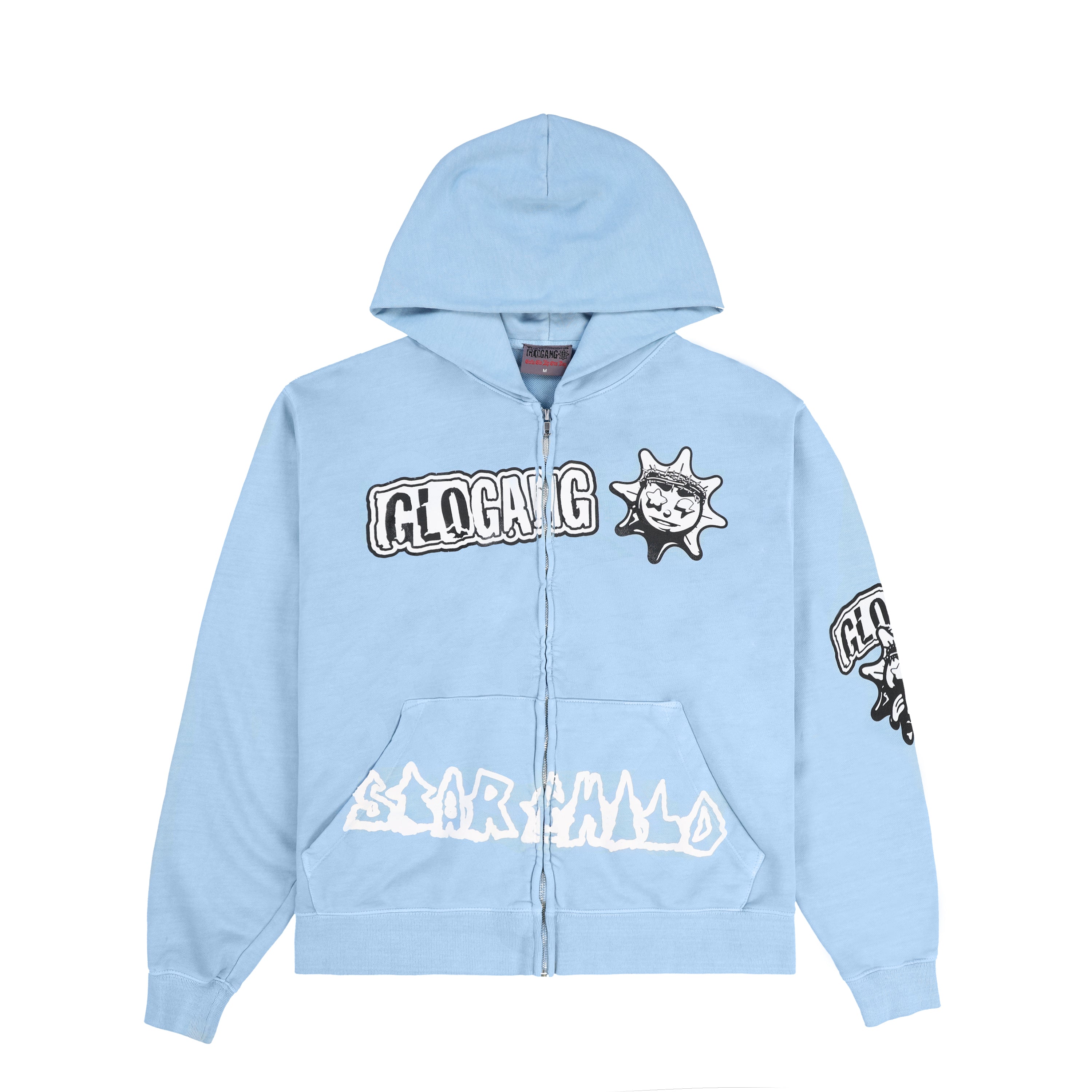 glogang パーカー 青 M Star Child Zip Up Hoodie (Blue)