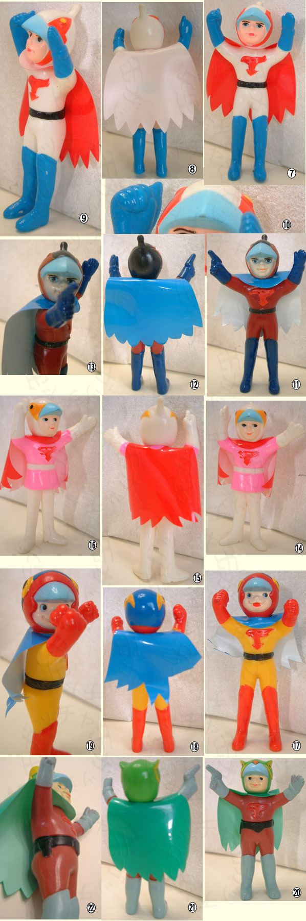 亀マークのソフトビニール人形ミニサイズシリーズ 科学忍者隊ガッチャマン