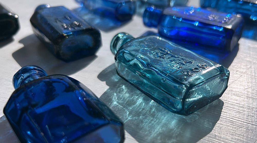 人體消毒新薬ビン ヨシマン リゾホルム 八角瓶 神薬 エンボス