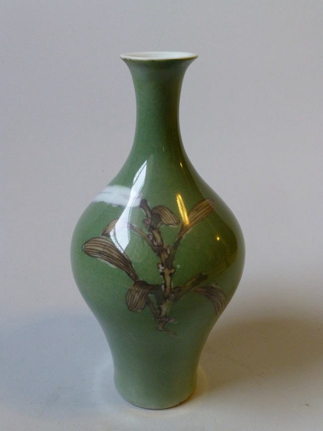 初代 真葛香山 宮川香山 帝室技芸員 釉下彩鳳凰文辰砂釉大