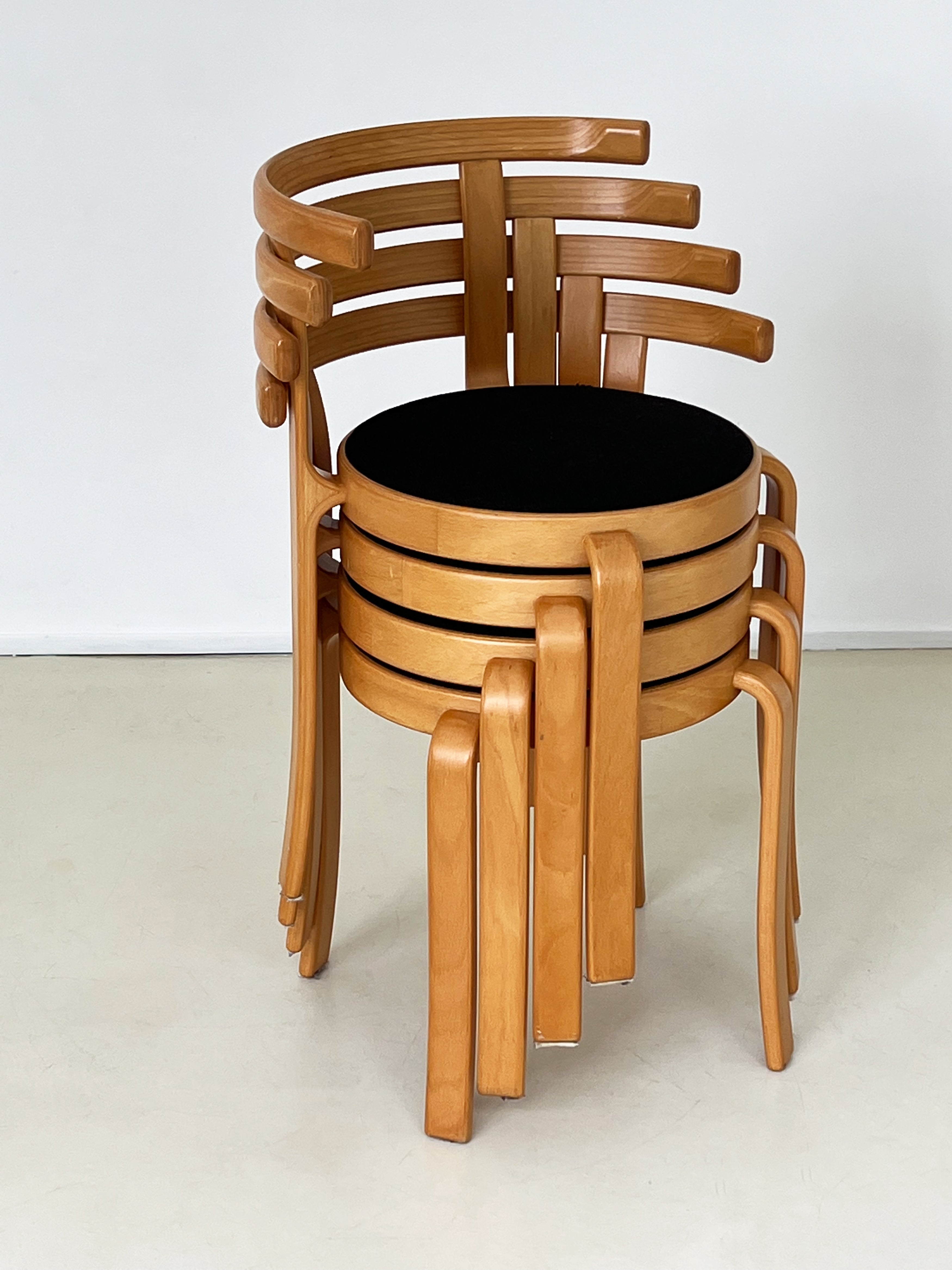 1981 Danish 8000 Series Beechwood Stacking Chairs by Magnus Olesen