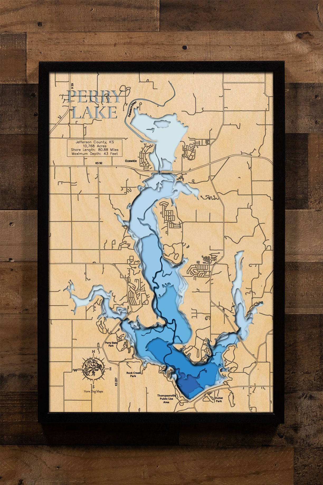 Perry Lake in Jefferson County, KS – Horn Dog Maps