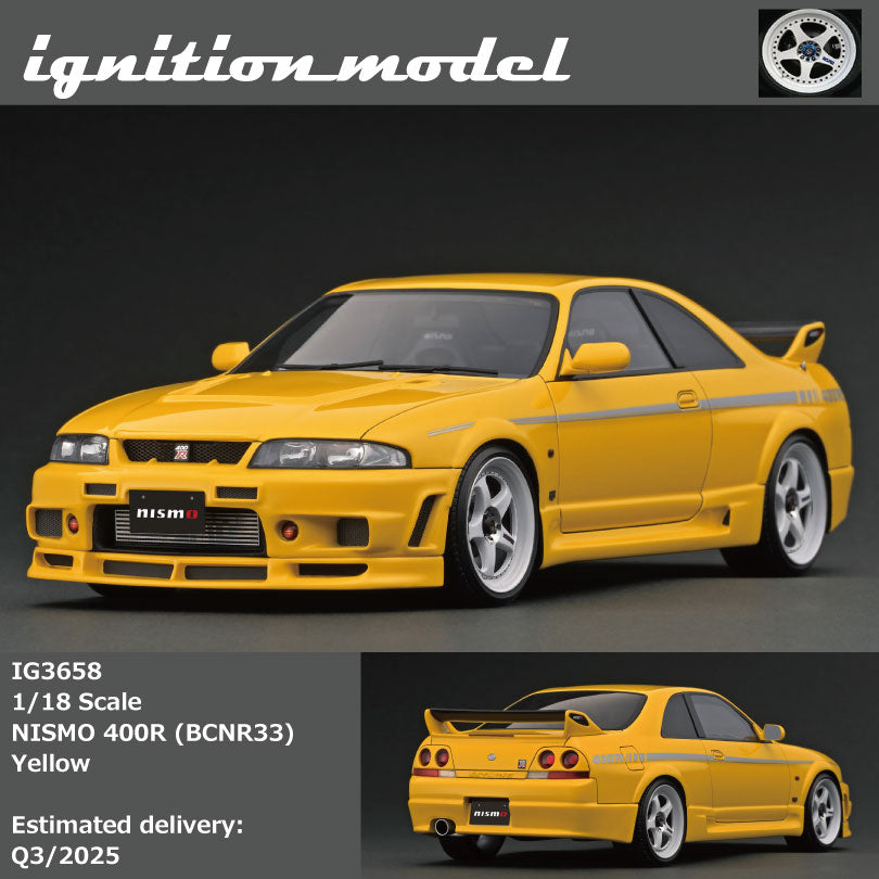 Ignition Model 1:18 NISMO 400R (BCNR33) Yellow IG3658 – Horizon