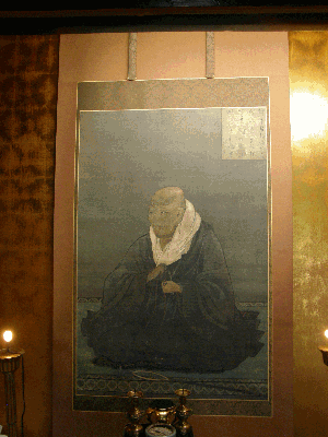 BD287A13-2 ホビー・楽器・アート 掛軸-1498 親鸞聖人像 熊皮御影