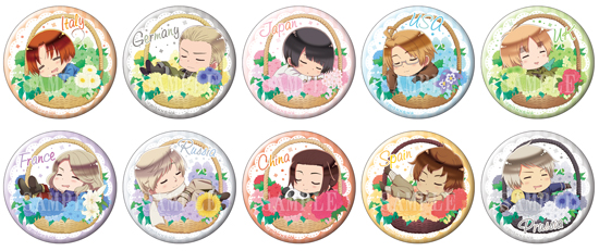 ヘタリア 缶バッジ キャラバッジコレクション アメリカ ロシア 日本