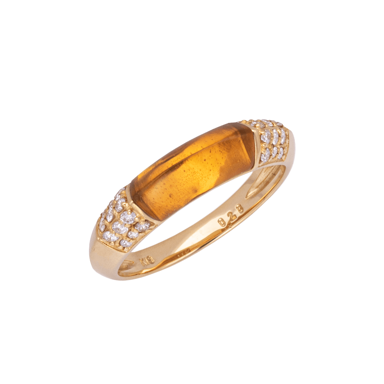 販売 【最終】K18 750 ブローチ メレダイヤ シトリン 最終】K18 750