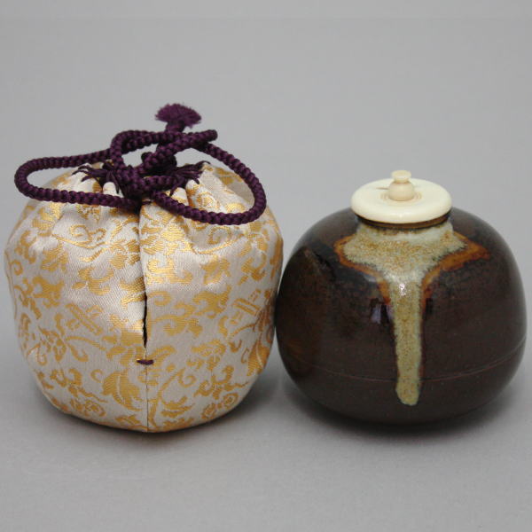 象牙取引確認書へのご署名が必要な商品【茶器/茶道具 茶入（お濃茶器