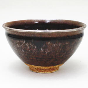 茶器/茶道具 抹茶茶碗】 瀬戸天目茶碗 本銀覆輪付 加藤光右衛門作（山