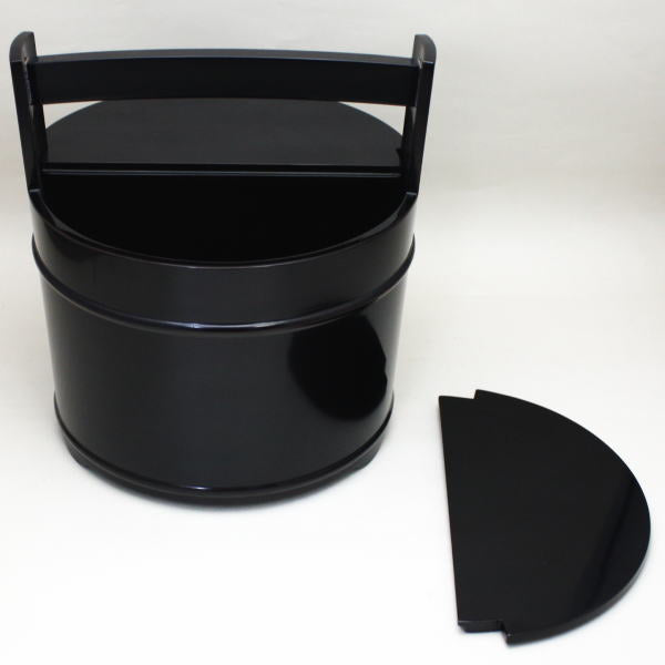 茶器/茶道具 水指（水差し）】 輪島塗り 手桶水指 利休好 真塗り 茶平