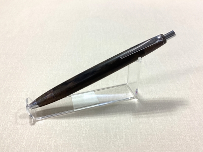 はやしです 野原工芸 斑紋着色金具 特上黒柿 ボールペン はやしです