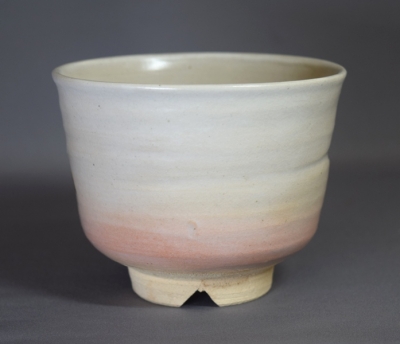 立鶴 筒茶碗 茶道具 高麗茶碗 御本立鶴茶碗写し 古萩 立鶴 筒茶碗