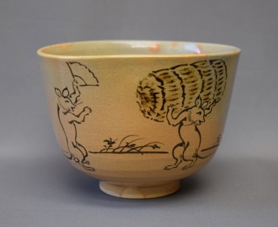 通次阿山 錆絵 俵に鼠 茶碗 | 茶道具 小西康のぶろぐ