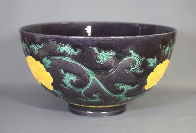 永楽妙全 牡丹唐草 紫交趾 鉢 | 茶道具 小西康のぶろぐ