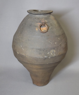 ◇粽花入 南蛮焼 焼締め 徳利 花活け 茶人好み 室町〜桃山時代◇