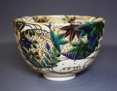 清閑寺窯 杉田祥平 絵安南冠 香合 茶道具 本人作 清閑寺窯 杉田祥平 絵