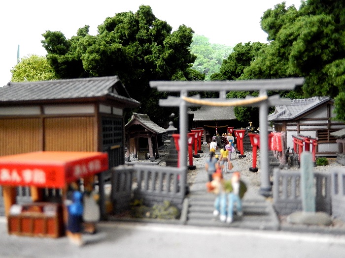 Nゲージ ジオラマ KATO 高架線路 トミックス 神社 コンビナート お寺 N