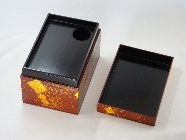 鈴木表朔 一閑塗切箔ちらし茶箱 | 坂井春明堂