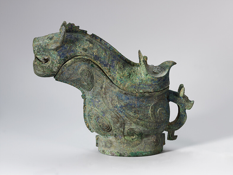 中国古美術 青銅器 長頸壺 酒器 饕餮文 唐物 骨董 彫刻工芸 禮器 風水