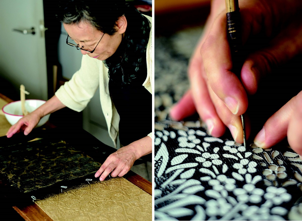 布と染めが響きあう。「型染」津田千枝子さんの作品づくり【きものを