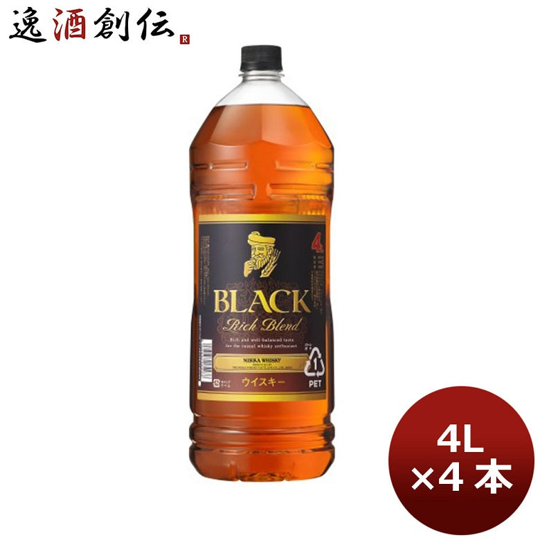 ウイスキー ブラックニッカ リッチブレンド ペット 4000ml 4L 4本 1