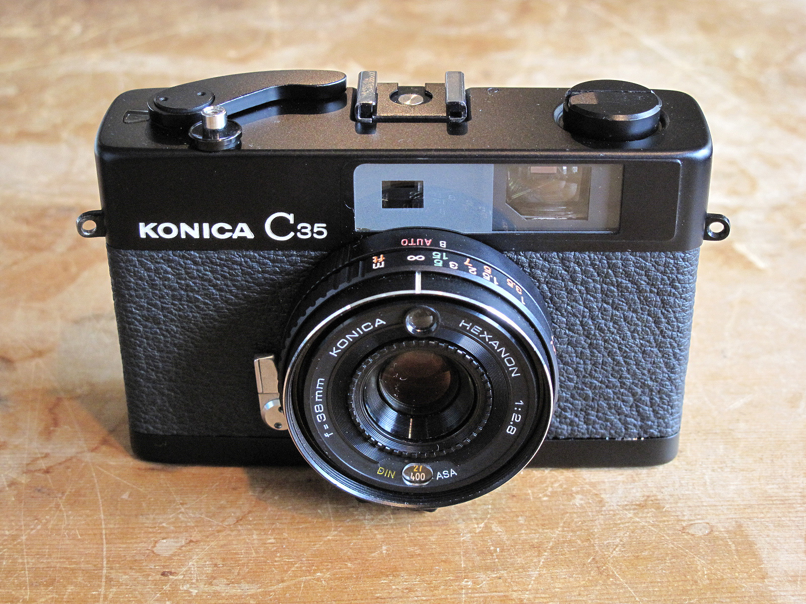 Konica コニカ c35 EF3D フィルムカメラ 正常動作品 ブラック Konica
