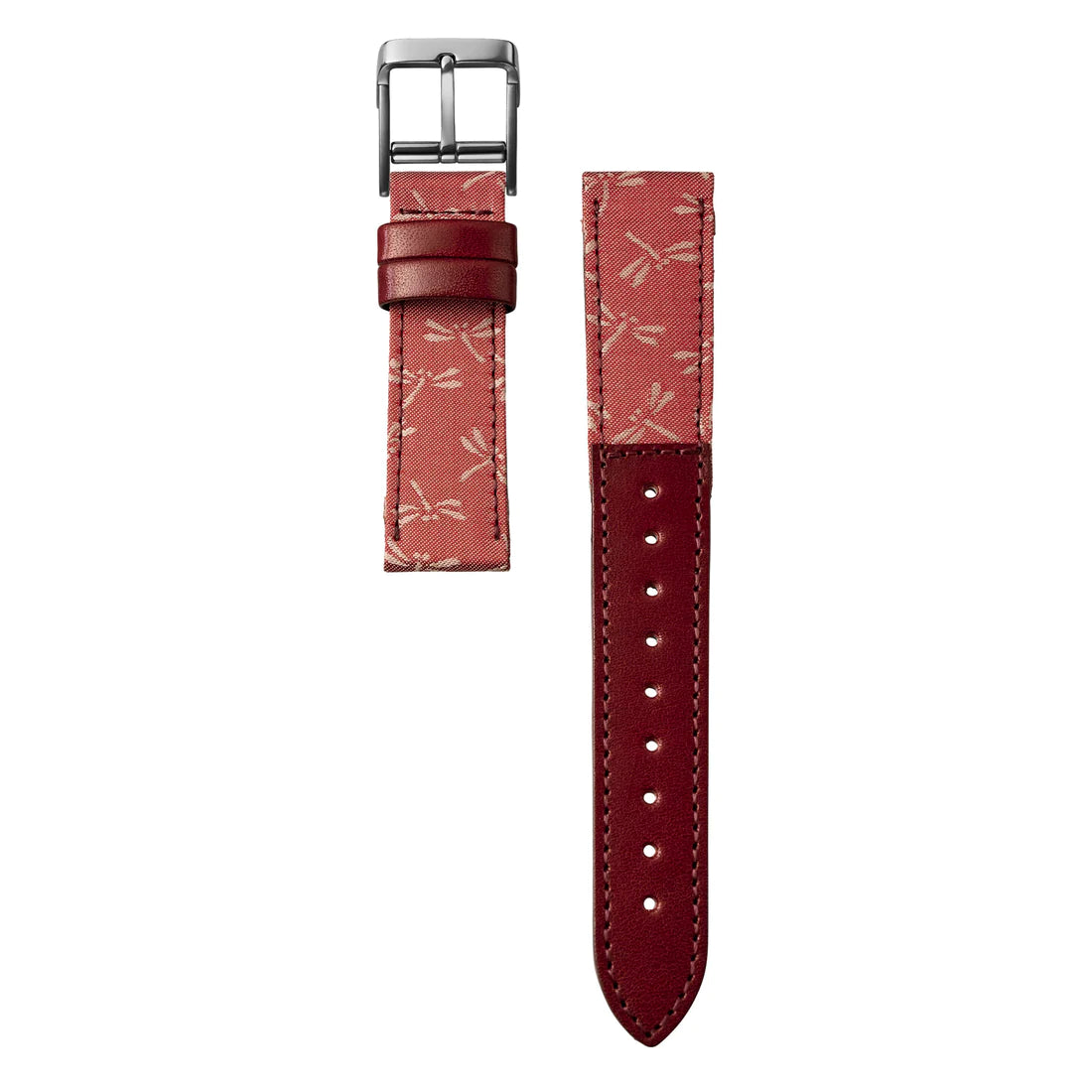 Knot S18-TM-BU 時計ベルト バンド 傘生地 18mm バーガンディ