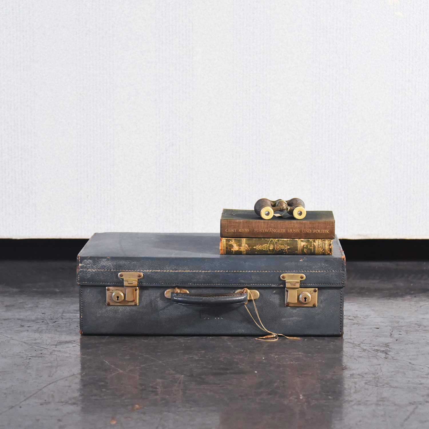 イギリス ヴィンテージ レザー トランクケース スーツケース .TR-119E