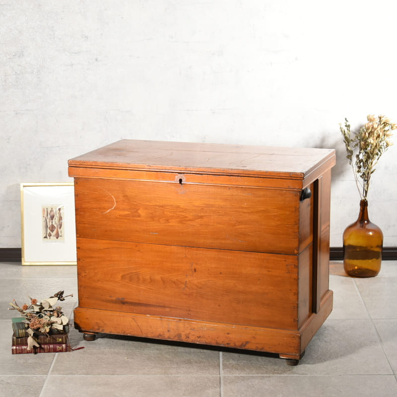 貴重】solid furniture OAK ブランケットボックス トランク 貴重