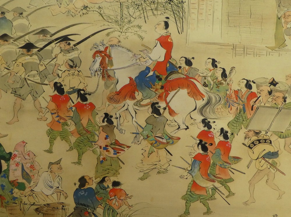 石黒雲峰 『信長公婿入の図』 [古美術こもれび] 骨董,掛軸,絵画の買取