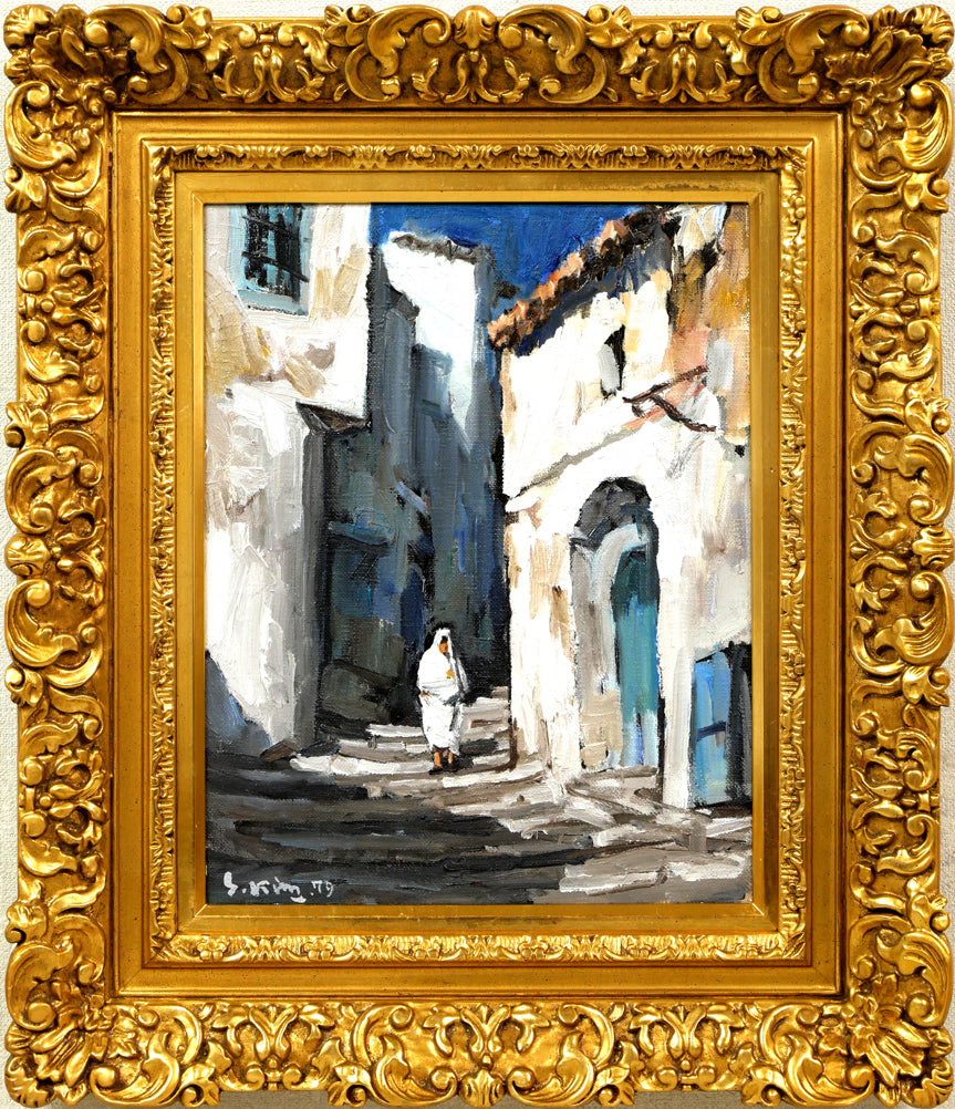 木村捷司「白い家（チュニス・チュニジア共和国首都）【画集掲載作品