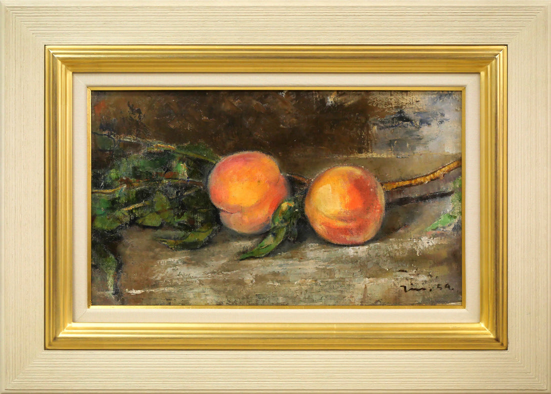 真作】絵画 油彩3号 葡萄の静物画 鮮やかな色彩 豊かな筆致