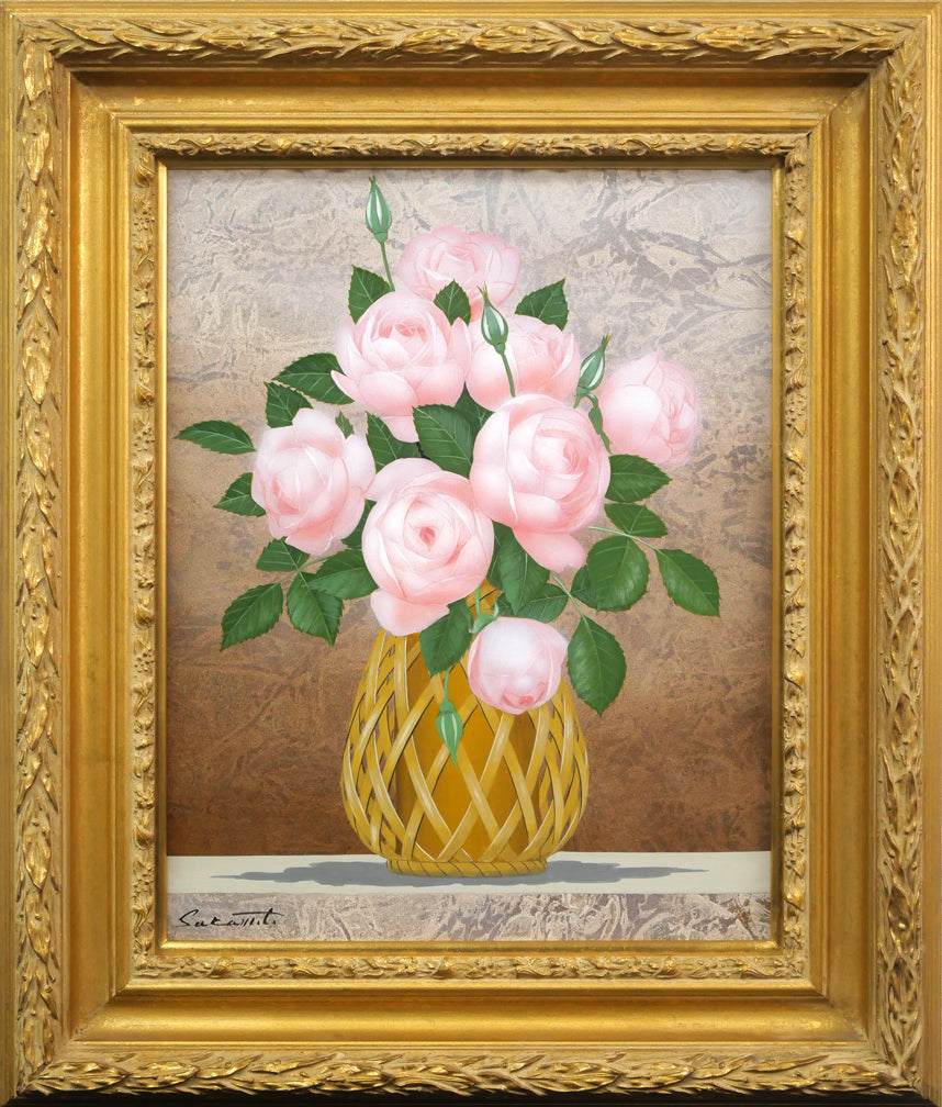 日野 皖 『薔薇』 油絵・油彩画 F6(6号) 【公式通販】