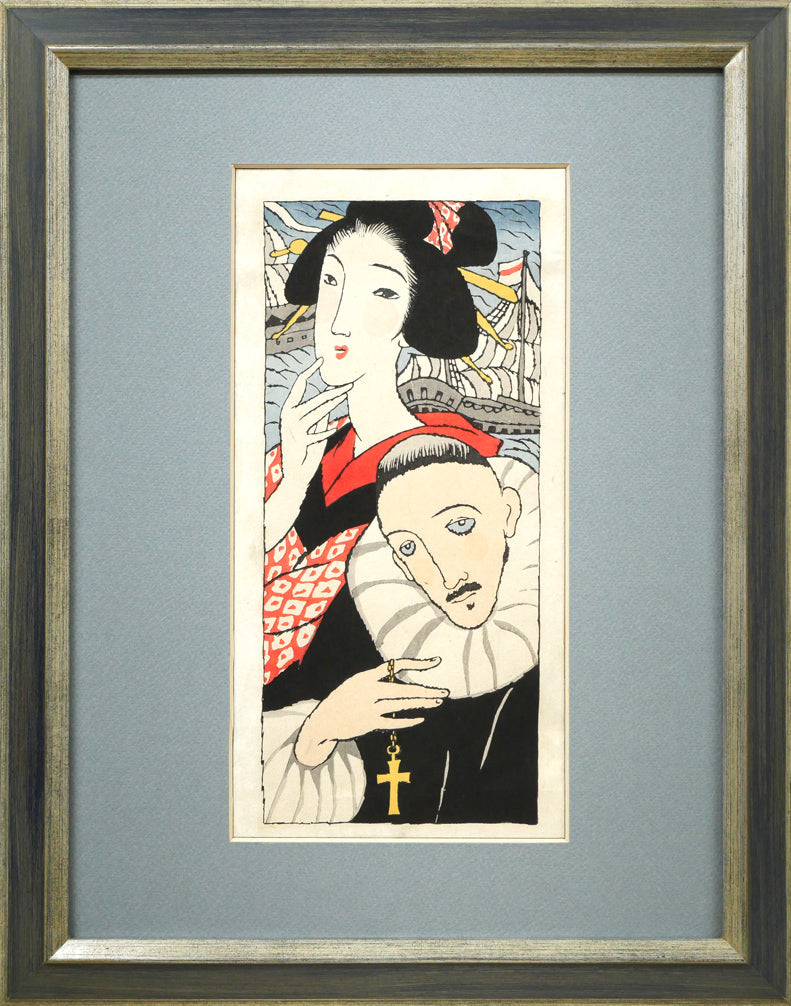 竹久夢二「麻利耶観音」木版画 絵画買取・販売の小竹美術