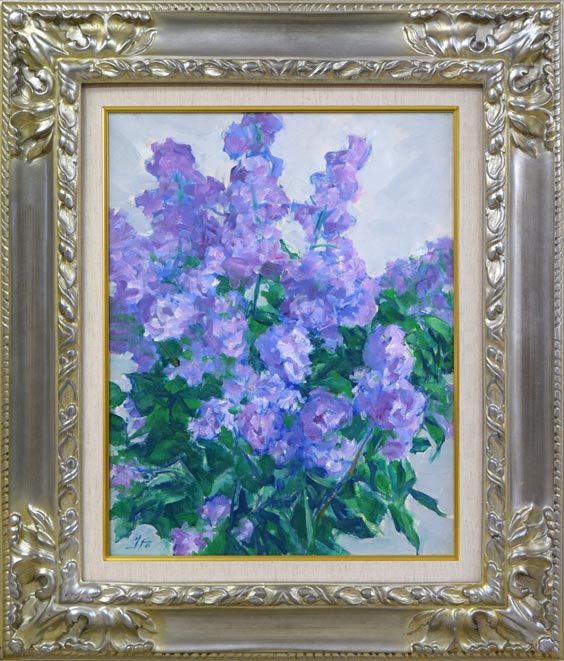 伊藤正「ライラック」油絵・F6号 絵画買取・販売の小竹美術