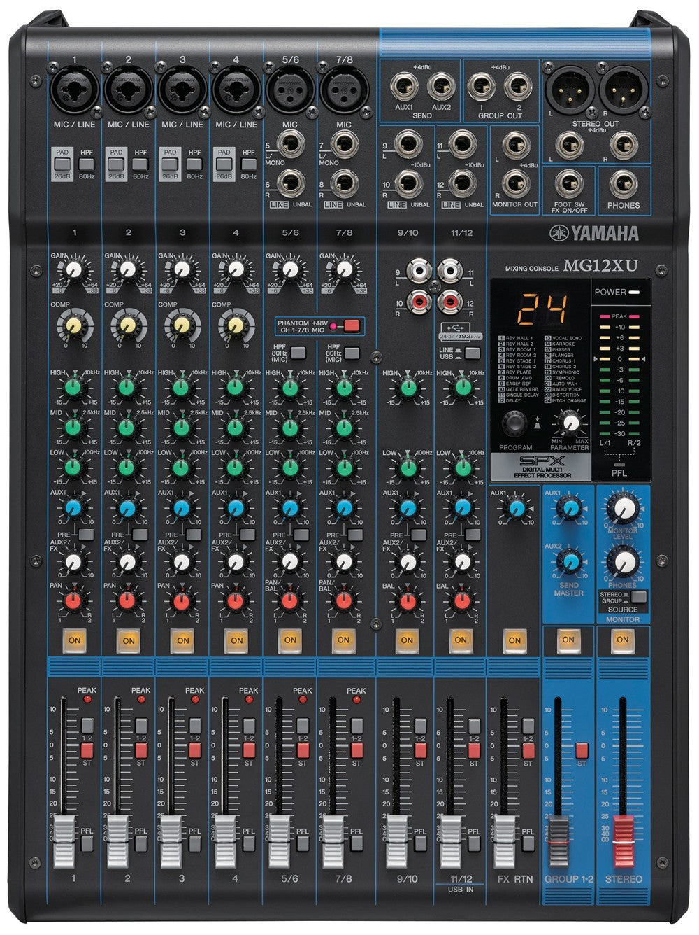 Yamaha MG12XU 12-Channel Compact Stereo Mixer/USB Interface