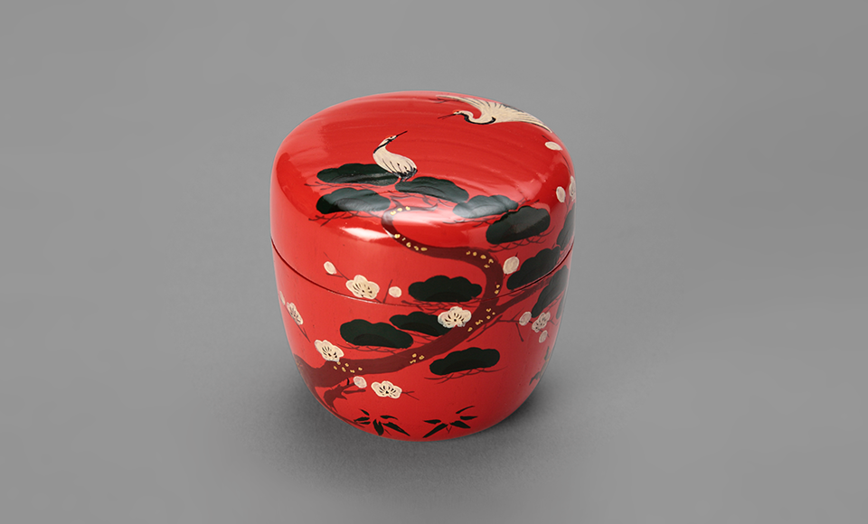 根来蒔絵 香合 キリギリス 共箱つき 根来蒔絵 香合 キリギリス 共箱