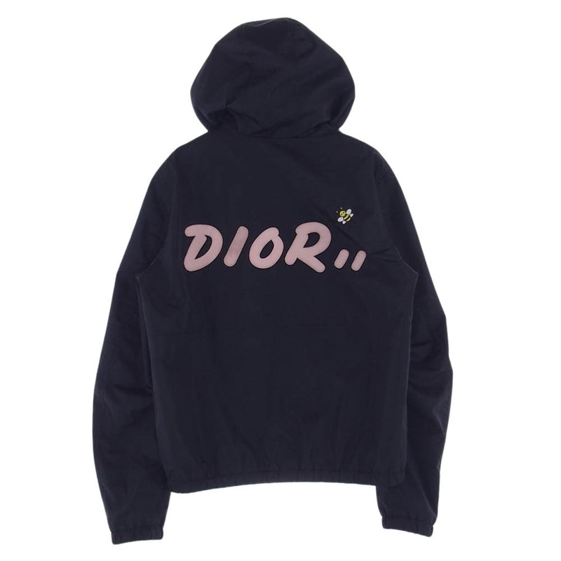 Dior homme bee刺繍ボーダーフーディ／ディオールオムエディパーカー