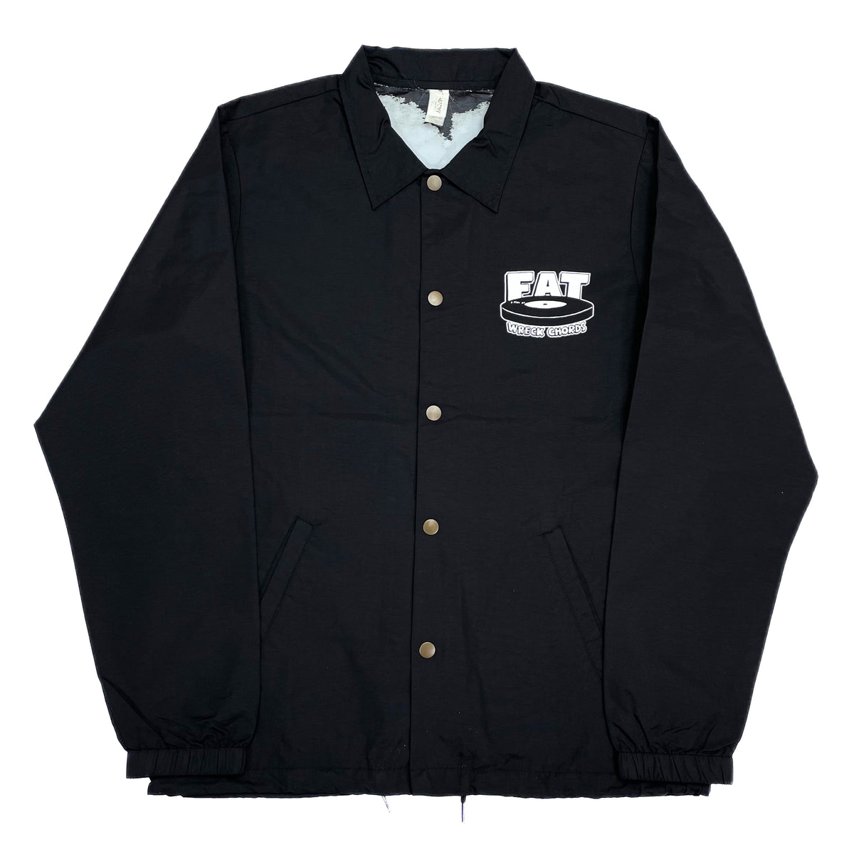 VINTAGE) 2000'S～ FAT WRECK CHORDS LOGO PRINTED NYLON COACH JACKET