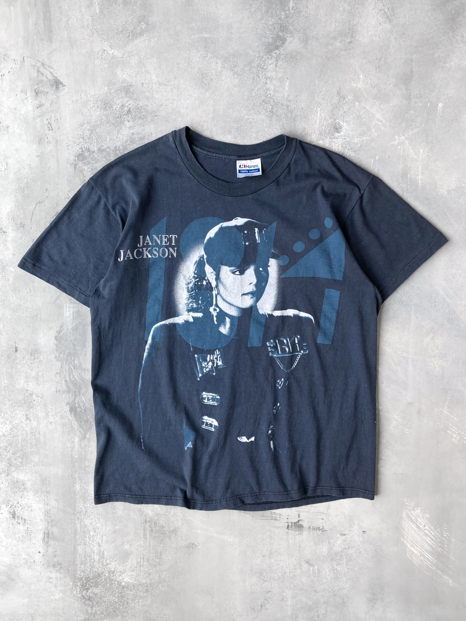 VINTAGE DEADSTOCK JANET JACKSON 1990 JAPAN TOUR T-SHIRT APPLE