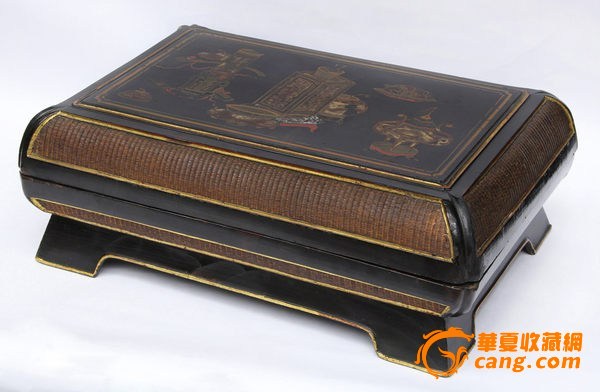 竹编漆器——木胎竹編披麻捉灰描金漆器清供盒（组图） - 人民美术网