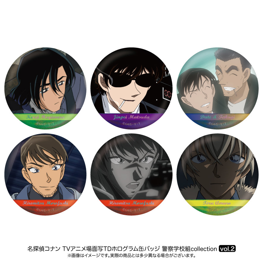 BOX】名探偵コナン 場面写トレーディングホログラム缶バッジ 警察学校