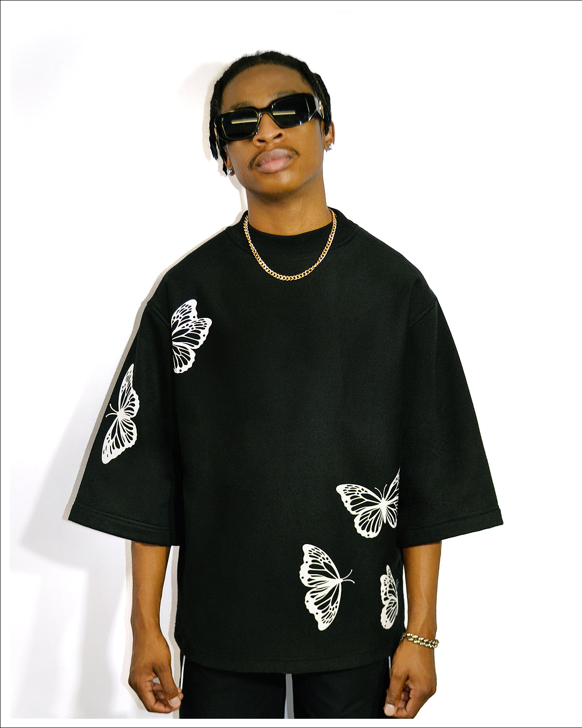 ブランデー戦記 BUTTERFLY BIG ロンT ブラック ブランデー戦記