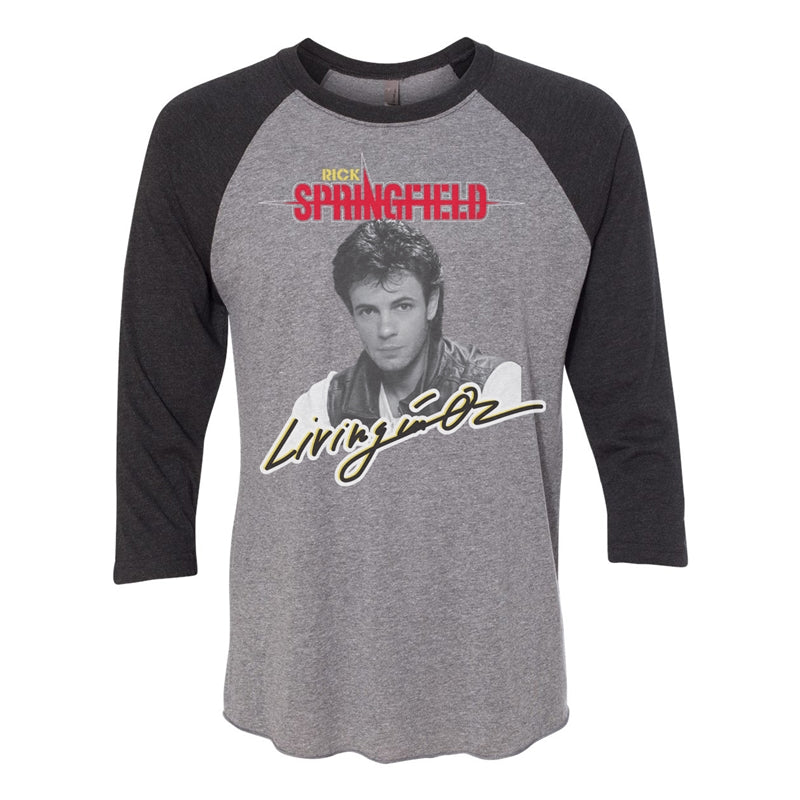 Rick Springfield Retro Living in Oz Raglan – Rick Springfield's