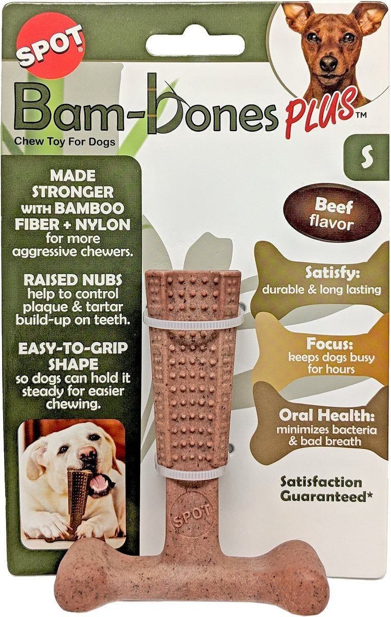 Ethical Pet Bam-Bones Plus Beef Tough Dog Chew Toy