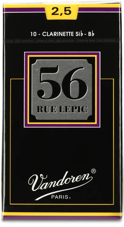 2箱 Vandoren 56 Rue Lepic クラリネットリード 2.5 56 Rue Lepic